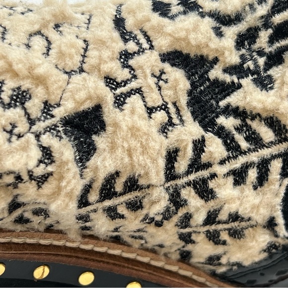 Free People Atlas Chelsea Boots - Cream Textile, Black Patent - Size EU 37 - Picture 9 of 10